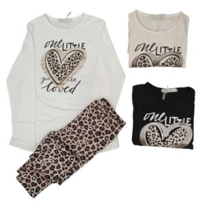 completo 2 pezzi bambina in caldo cotone