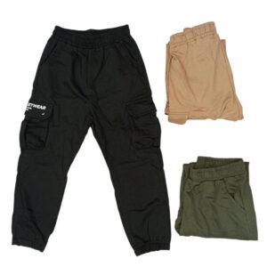 pantalone tuta cargo caldo cotone bambino