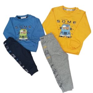 completo felpato 2 pezzi neonato - immagine 1