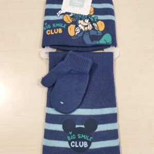 set cappellino sciarpa guanti mikey mouse