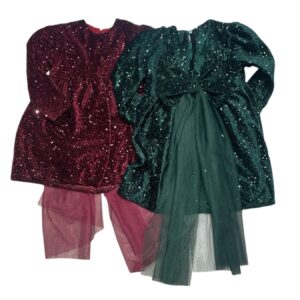 vestito bimba con paillettes