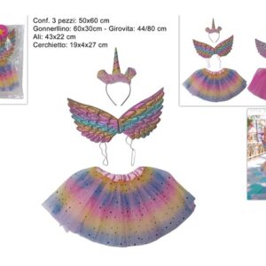 set unicorno 3 pezzi