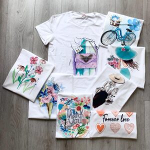 T- SHIRT maglia donna cotone m/m