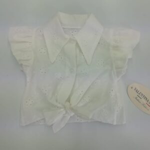 CAMICINA NEONATA PIZZO COTONE