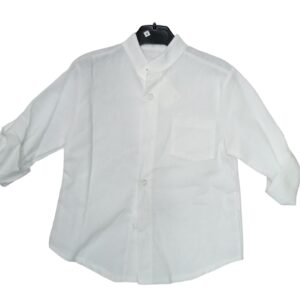 camicia bambino alla coreana in lino m/l