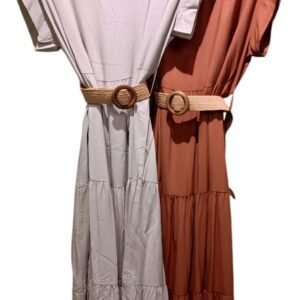 abito donna curvy con cintura in vita