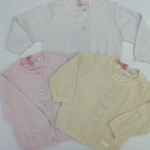 CARDIGAN BIMBA  IN FILO LAMINATO