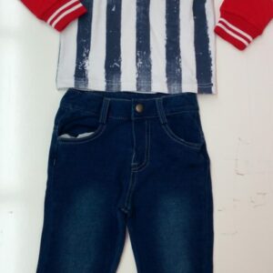 COMPLETO 2 PZ POLO + PANTALONE DI JEANS